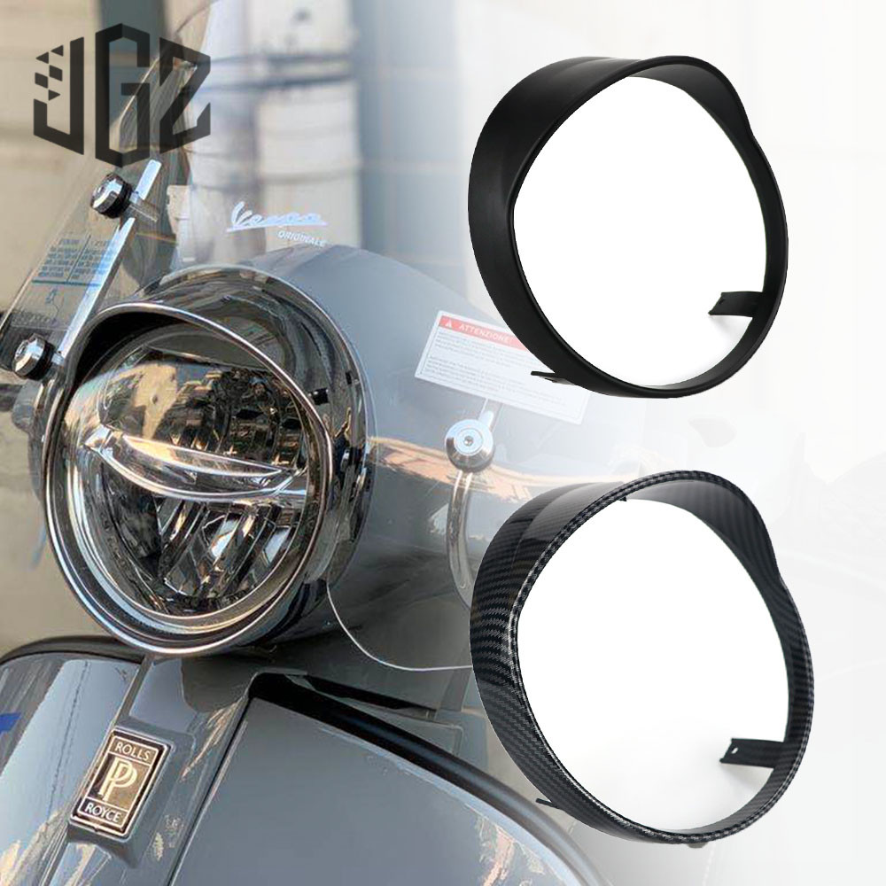 สําหรับ VESPA GTS 300 2019-2023 2024 ไฟหน้ารถจักรยานยนต์ฝาครอบด้านหน้า Trim Cover