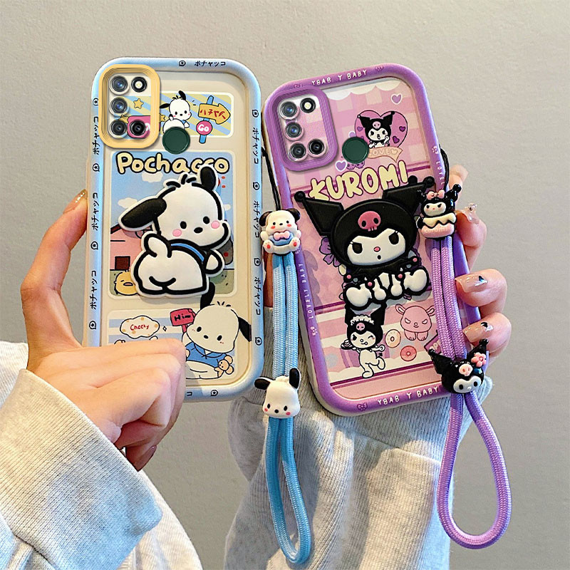 เคส realme 7i เคส realme c17 กรณีน่ารัก Kuromi 3D ตุ๊กตาเคสโทรศัพท์สําหรับ