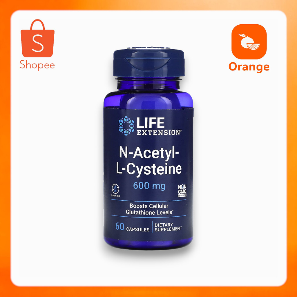 พร้อมส่ง Life Extension, N-Acetyl-L-Cysteine, 600 mg, 60 Capsules