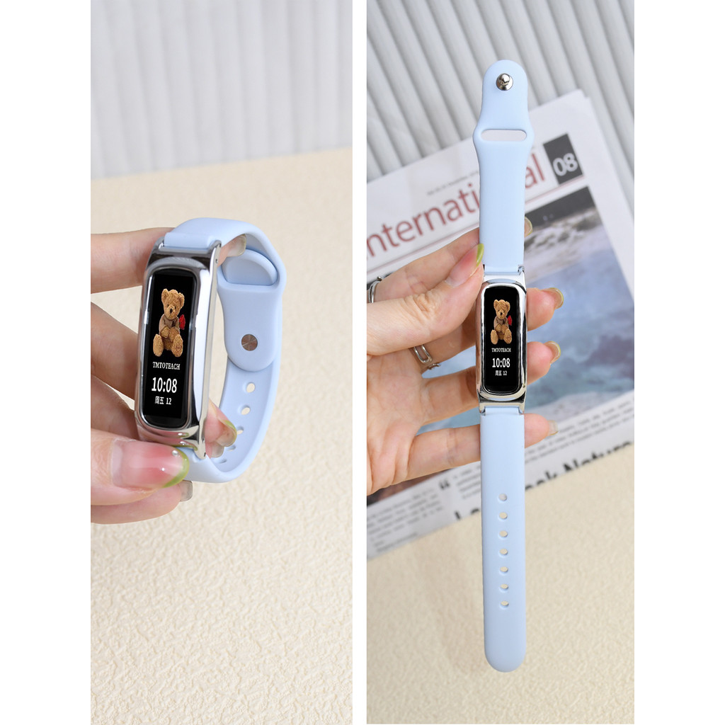 2 in 1 สายรัดซิลิโคนสําหรับ OPPO Band สมาร์ทสายรัดข้อมือ Braceelt OPPO Smart Band สายนาฬิกา EVA