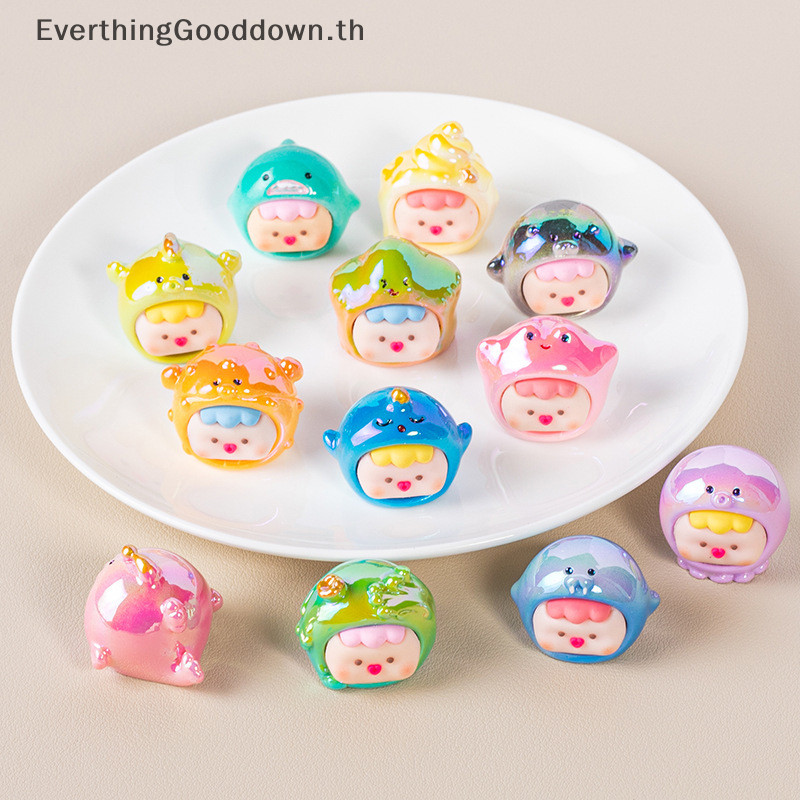 Ever 1PC น่ารักสีสัน 3D Ocean เครื่องประดับตุ๊กตาสัตว์สร้างสรรค์งานฝีมือ DIY อุปกรณ์ตกแต่งบ้านรถเดสก์ท็อปตกแต่งของขวัญ TH