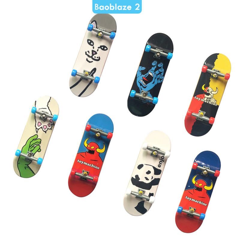 ( Baoblaze2 ) สเก็ตบอร์ดนิ้วขนาดเล็กของเล่นสําหรับเด็ก Mini Cute Fingerboard Finger Skate Board