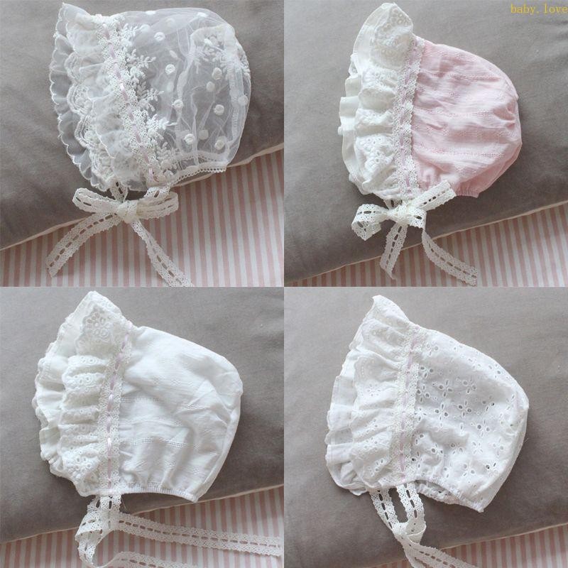 Blove * เด็กทารก Ruffle หมวกฤดูใบไม้ร่วงทารกแรกเกิดดอกไม้ Bonnet หมวกทารกเจ้าหญิงหลายสีหมวกผ้าฝ้าย Photograp