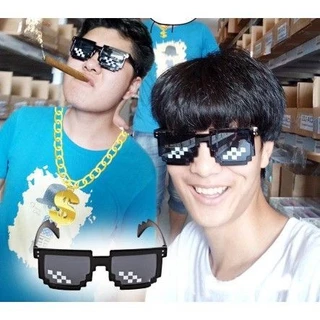 aidderse.th แว่นตา Mosaic โลกสองมิติบุคลิกภาพ Pixel Disco Dancing แว่นกันแดด-