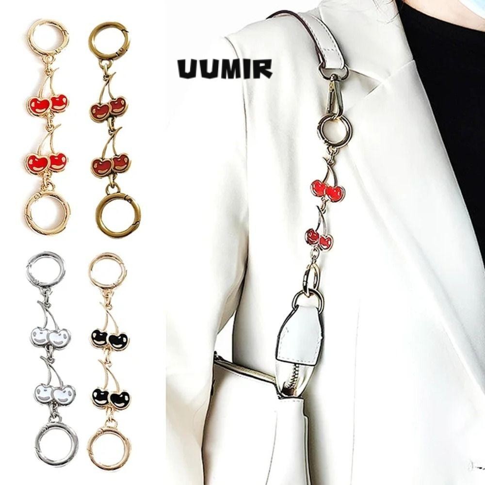 UUMIR ห่วงโซ่กระเป๋า, เข็มขัดกระเป๋ารูปเชอร์รี่ที่ถอดออกได้, แฟชั่นโลหะผสมสังกะสีกระเป๋าสะพายสายรัด ส่วนต่อขยาย ผู้หญิง