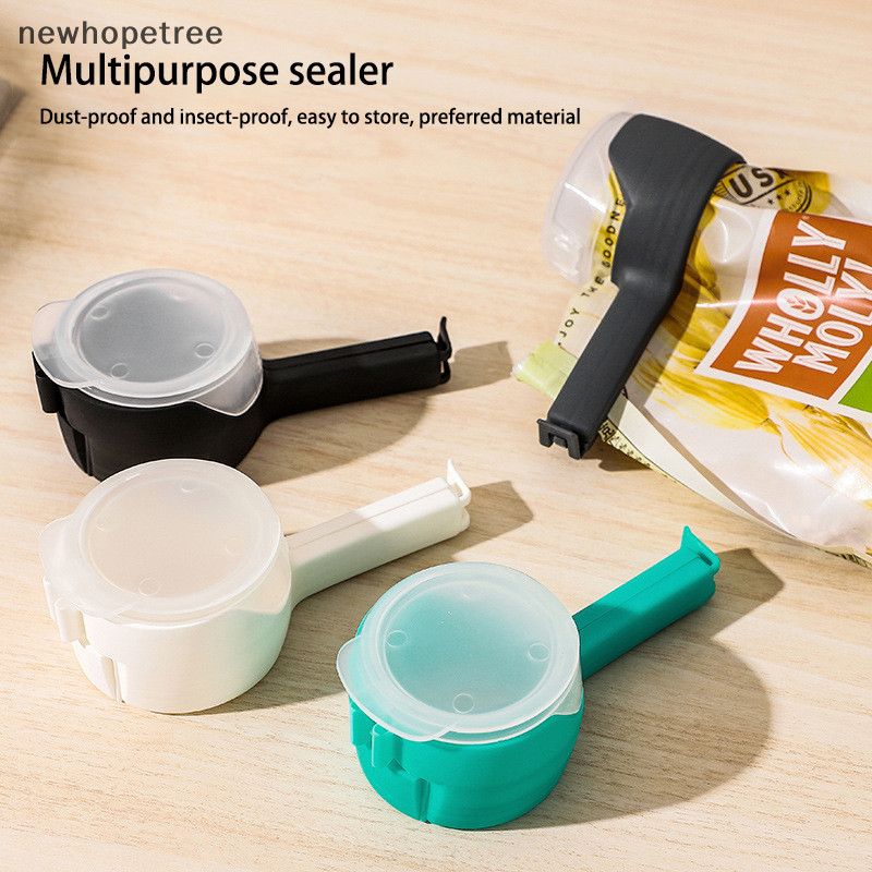 [newhopetree] คลิปปิดผนึกขนม Fresh Keeping Sealer Clamp Plastic Helper Food Saver Travel Kitchen Gadgets Seal Pour Food Storage Bag Clip New Stock