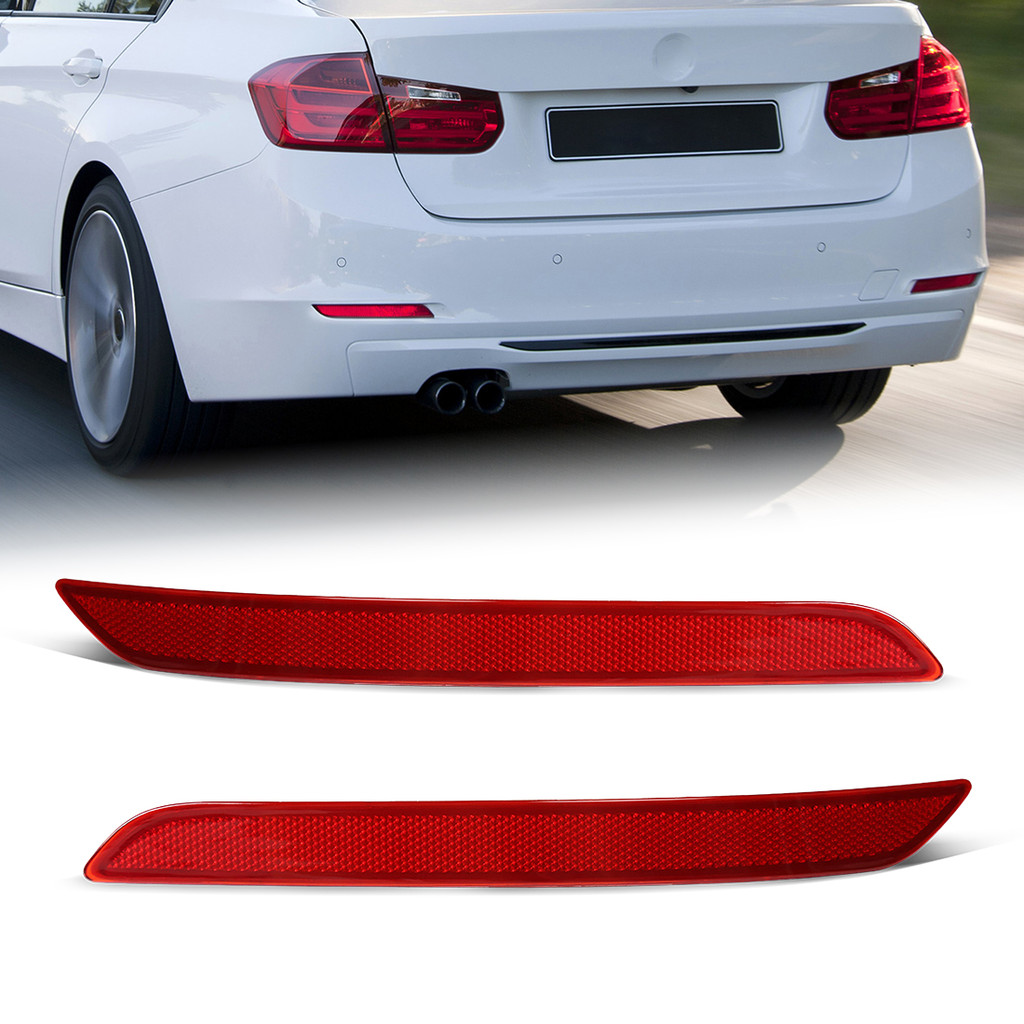 63147285745 63147285746 รถด้านหลังกันชน Reflector สําหรับ BMW 3 4 Series F30 F31 F32 F33 แถบสะท้อนแสงเบรคคําเตือนหยุดโคมไฟ