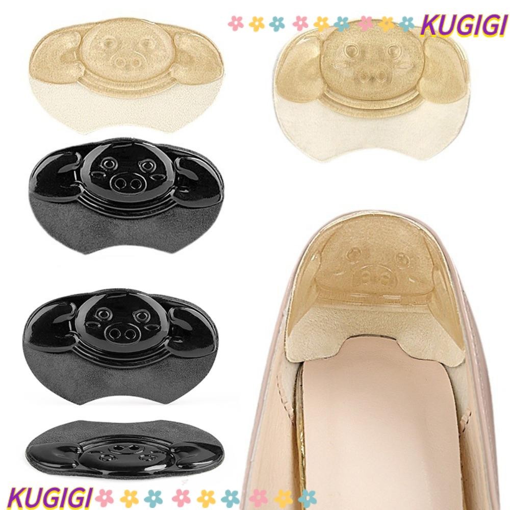 Kugigi รองเท้าส้นรองเท้า,นุ่มการ์ตูนหมูส้น Grips Liner, รองเท้าสบายบรรเทาอาการปวด Self-Adhesive Heel