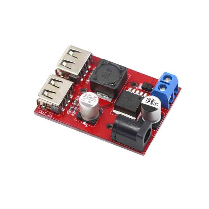 9v 12V 24V 36V ถึง 5V โมดูลลดแรงดันไฟฟ้า DC-DC รถชาร์จพลังงานแสงอาทิตย์ 3A แรงดันไฟฟ้าเสถียร