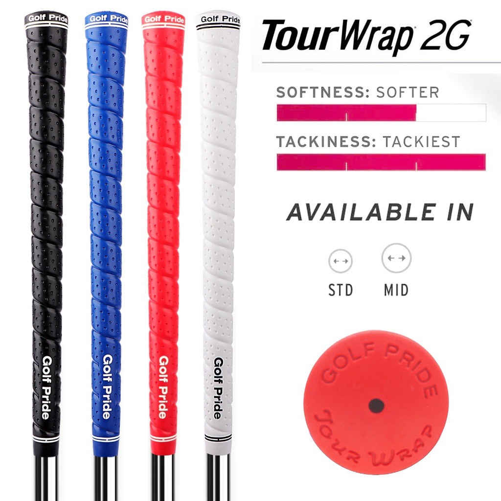 Golf Pride Golf Club Grip Tour Wrap Driver Hybrid Iron Standard/Midsize 4 สี Golf Grips