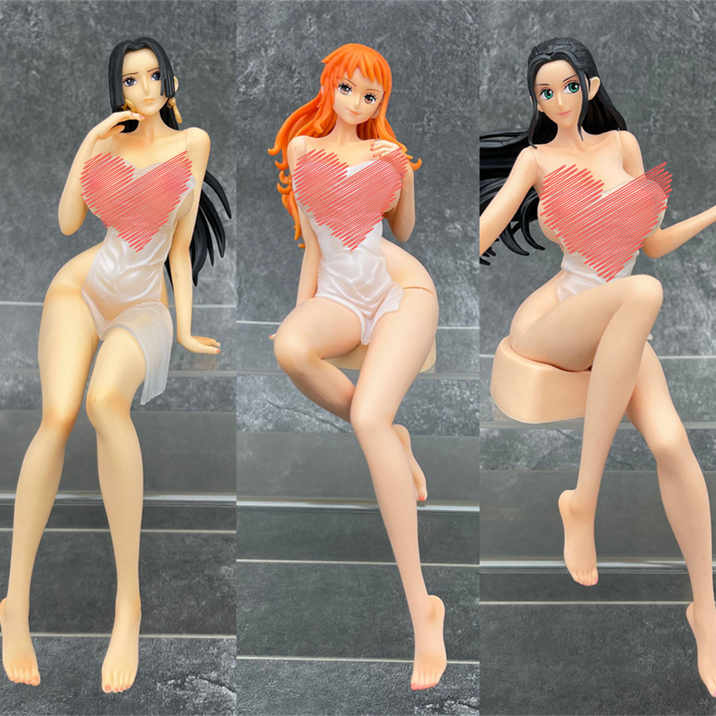 ชุดผ้าขนหนูอาบน้ำ One Piece โมเดลตัวการ์ตูนโรบินจักรพรรดิหญิงนามิโมเดลตุ๊กตาเครื่องประดับตุ๊กตาเสื้อผ้าที่ถอดออกได้ One Piece Anime Peripheral Sexy Beautiful Girl Doll Model ตกแต่งเดสก์ท็อป