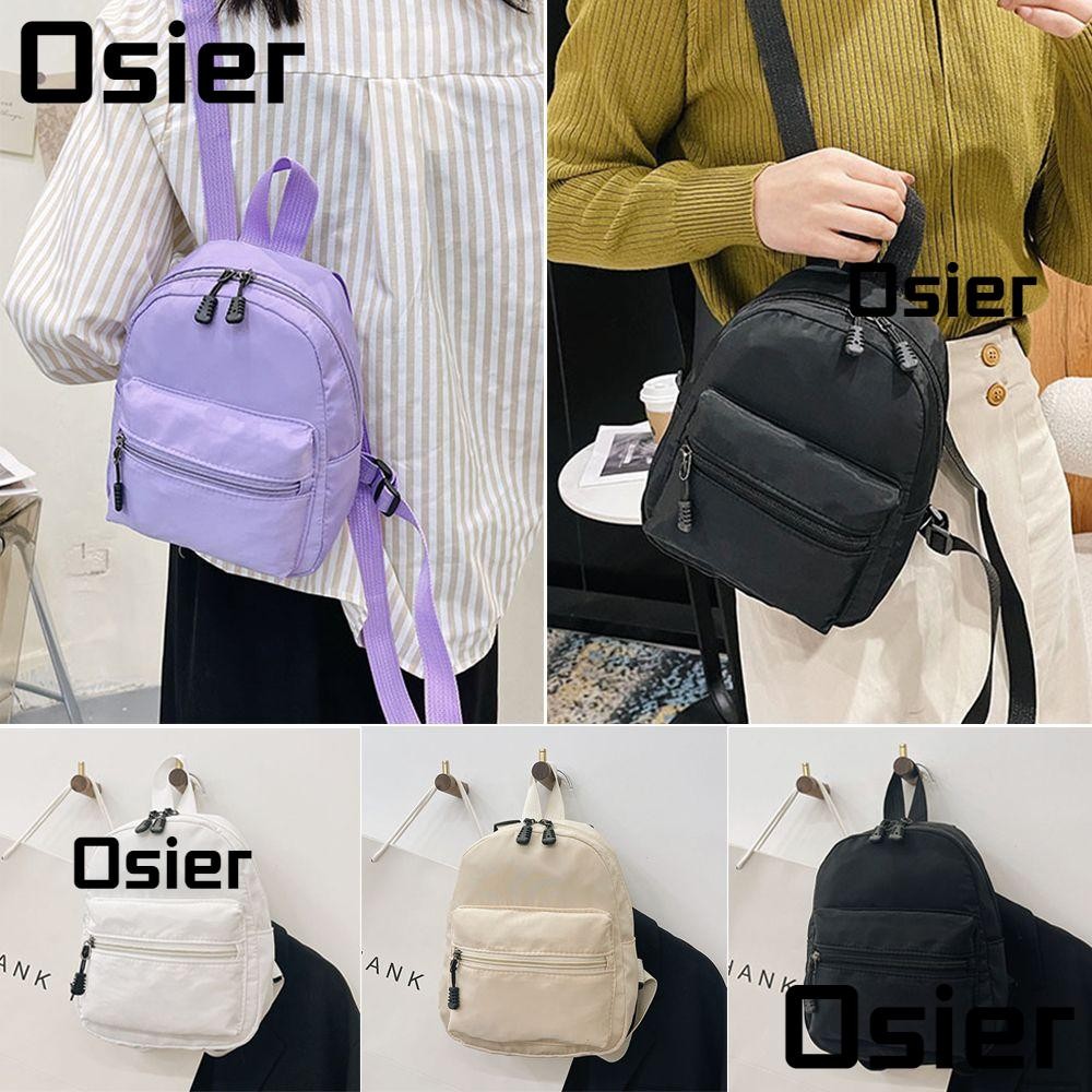 Osier1 กระเป๋านักเรียนใบเล็กเทรนด์แฟชั่นผู้หญิงเป้สีขาว