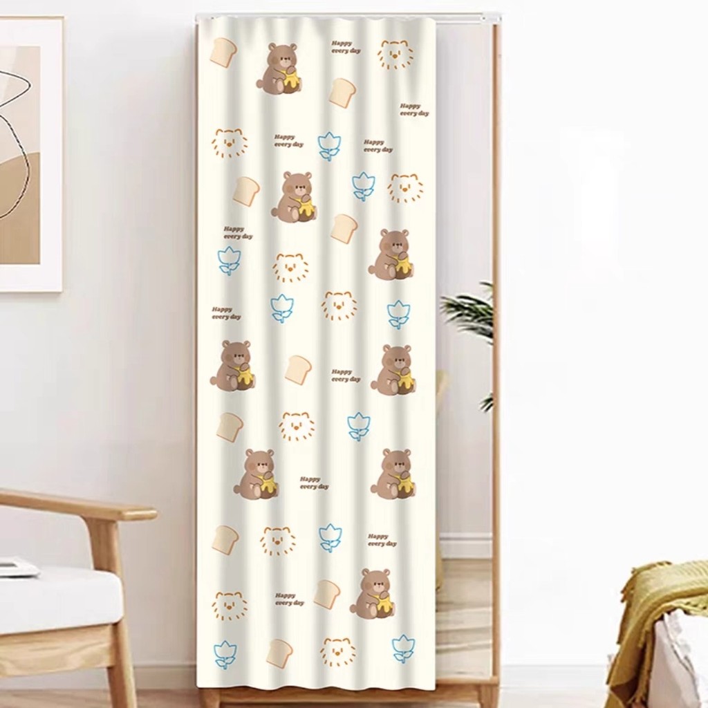 แนะนำ ผ้าม่าน ผ้าม่านปิดกั้นกระจกห้องนอนกระจกแต่งตัวผ้าม่านตกแต่งเหนียวชั้นกระจกฝุ่นผ้าม่าน ไม่มีการเจาะ ติดตั้งด้วยตีนตุ๊กแกไม่มีเครื่องมือไม่มีการเจาะ ราคาพิเศษ มีเก็บเงินปลายทาง