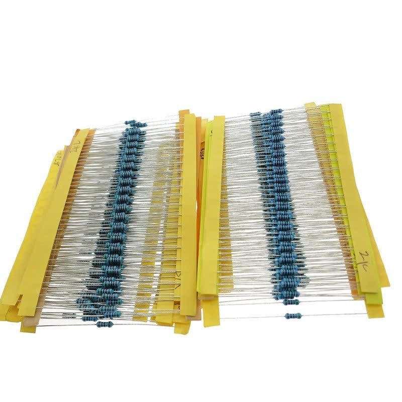 30 ชนิด 1% 1/4W Metal Film Resistor Assorted Kit 30 ค่าแต่ละมูลค่า 20 ชิ้นรวม 600 ชิ้น (10R-1M)