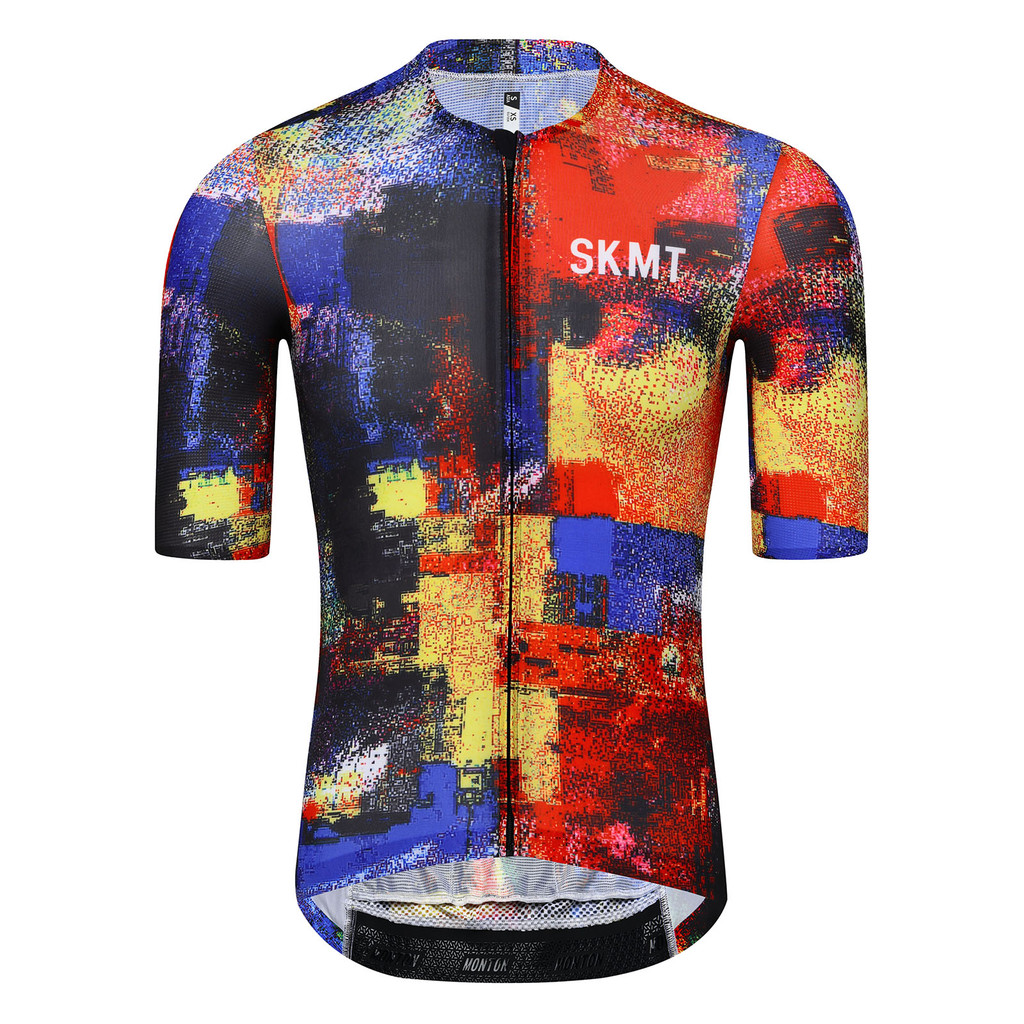 Skull MONTON MENS Jersey Powerband แขนสั้น Breathable Quick Dry Cycle Jersey เสื้อผ้า ราคาถูก Shopee Lazada