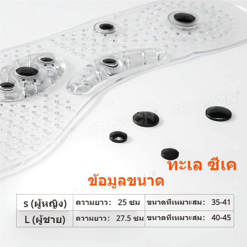 พื้นรองเท้านวดพื้นรองเท้าซิลิโคนโปร่งใสแม่เหล็กระบายอากาศและสะดวกสบายสำหรับผู้ชายและผู้หญิง