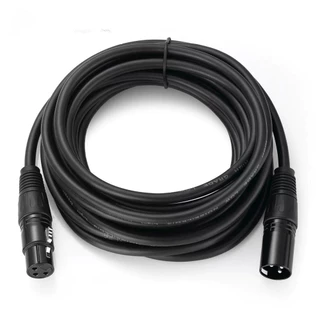 ข้างละ2หัว 1M สายดำ สายสัญญาณเสียง XLR Male To XLR Female (ผู้เมีย) Mic Cable ยาว 1 เมตรXLR-XLR ผู้เมียคู่
