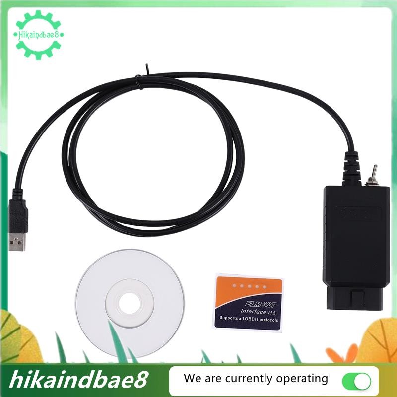 [hIkAi] ELM327 USB 25K80 FT232RL สําหรับสาย Ford FoCCCucus พร้อมแปรงสวิตช์เครื่องสแกนเนอร์วินิจฉัย O