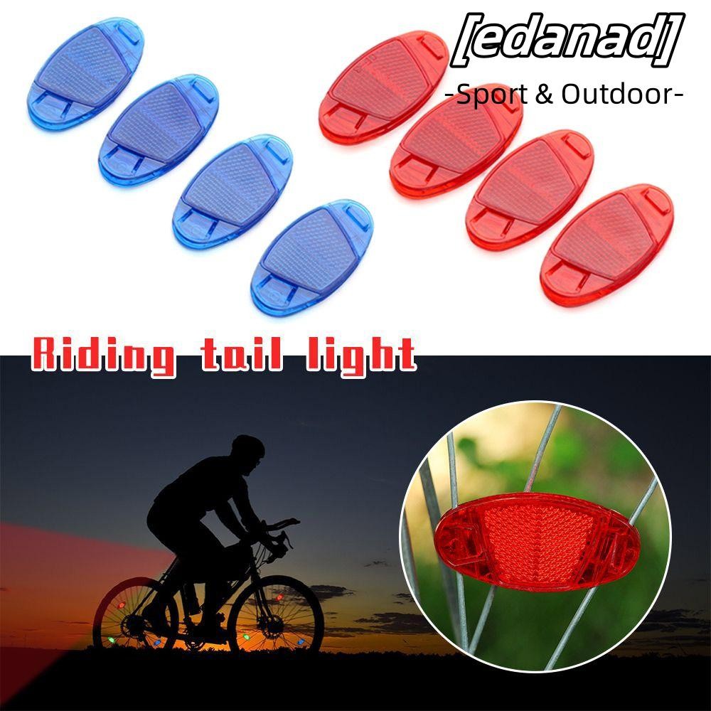 Edanad 4 ชิ้นจักรยาน Spoke Reflector ไฟขี่จักรยานพลาสติก Night Reflectors ขอบล้อสะท้อนแสง