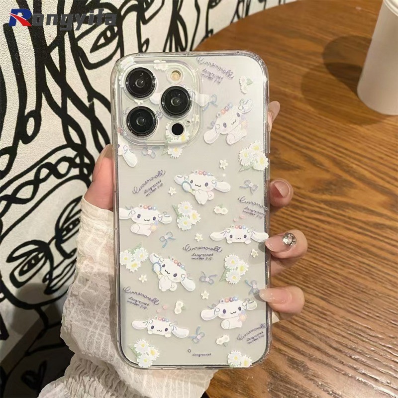การ์ตูน Cinnamoroll Clear สําหรับ Honor X9B X9A X9 X8B X8A X8 X7B X7A X6A X50i X50 X5 X40 X30 X30i GT X20 SE X10 Pro 5G ป้อมเคสโทรศัพท์