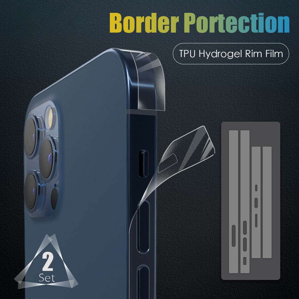 Iphone16 16Pro 16PrMax 16Plus 1-2 ชุด 100D HD Clear และ Matte Frosted โทรศัพท์ขอบด้านข้าง Soft Hydrogel ฟิล์มสติกเกอร์สําหรับ iPhone 16 15 14 13 12 Pro Max Plus Mini Anti Scratch Protector