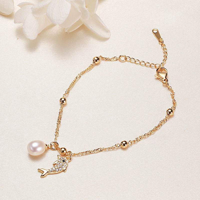 ราคาขายส่ง สร้อยข้อมือมุกน้ําจืดธรรมชาติสําหรับผู้หญิง ราคา ถูกที่สุด ดีลบีเคเค แกลเลอรีภาพที่ 2