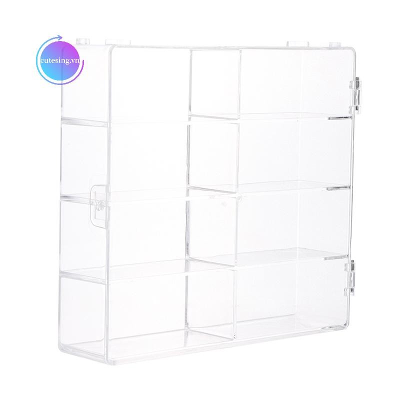 Goddes Cars Diecast Storage อะคริลิคกันฝุ่นกล่อง 1:64 สําหรับ Hot Wheels โปร่งใสกล่องรถของเล่นตู้ Rack TH