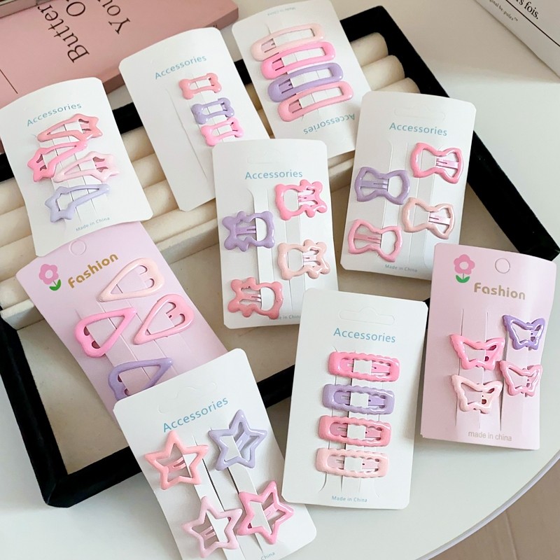 DREJEW Gradient Fantasy Hairpin Side Bangs BB Clip Girly Heart น่ารักอเนกประสงค์ Hairpin Headgear