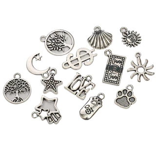 จี้โลหะผสม Moon ผีเสื้อดาวห้าแฉก Charms สําหรับสร้อยข้อมือจี้สร้อยคอ DIY ทํา Retro Charms เครื่องประดับอุปกรณ์เสริม