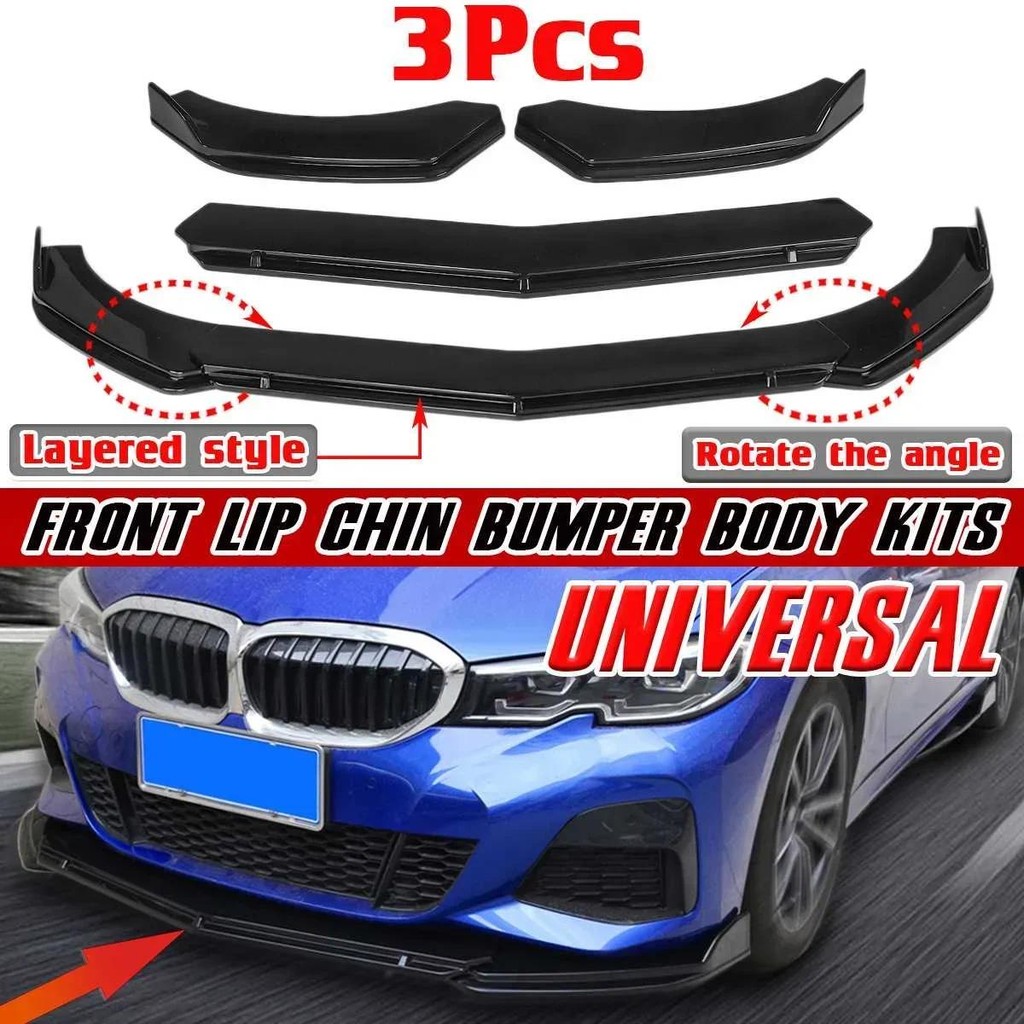 3PCS กันชนหน้า Lip Body Kit สปอยเลอร์ Diffuser Lip สําหรับ Tesla รุ่น 3 สําหรับ AUDI A3 A4 A5 A6 A7 