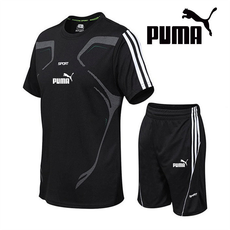 Puma Brand Sports Short-Sleeved Suit 2023 New Style Casual Basketball Uniform High Quality Sports Casual Suit