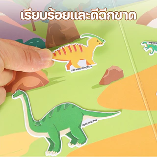 👶COD😆สมุดสติกเกอร์ DIY หนังสือเงียบ สติ๊กเกอร์ติดซ้ำได้ ของเล่นเสริมพัฒนาการเด็ก