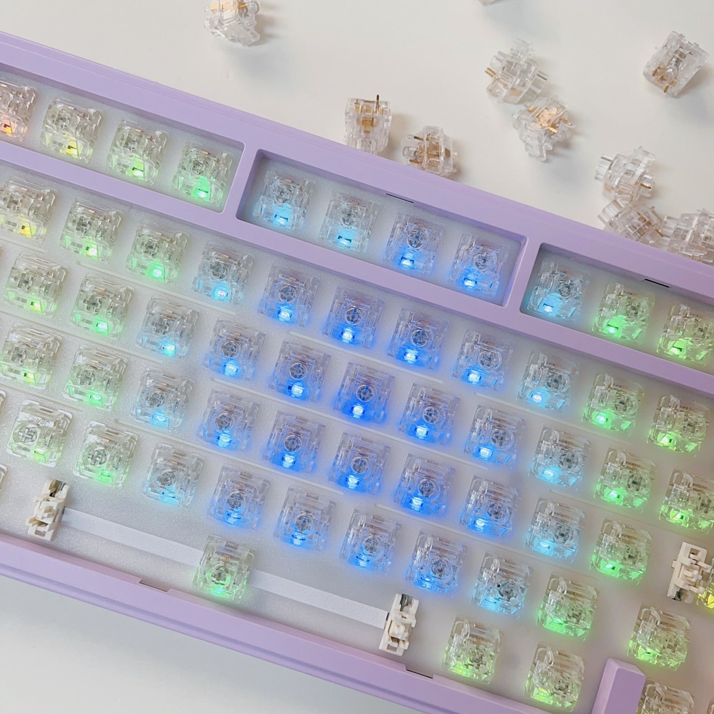 เกลือน้ําแข็งสวิทช์คริสตัลโปร่งใสเต็มรูปแบบ Linear SWITCH โรงงาน Prelubed RGB ที่กําหนดเอง Five-pin Mechanical Shaft สําหรับ MX Mechanical Keyboard (10 ชิ้น) ราคา ถูกที่สุด ดีลบีเคเค แกลเลอรีภาพที่ 5