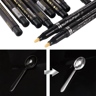 1/2 ชิ้น Chrome Mirror Marker ปากกา DIY สะท้อนแสง 2 มม.ปากกาสี Gold Silver Marker จัดแต่งทรงผมรถไม้พลาสติกหิน Art Craftwork