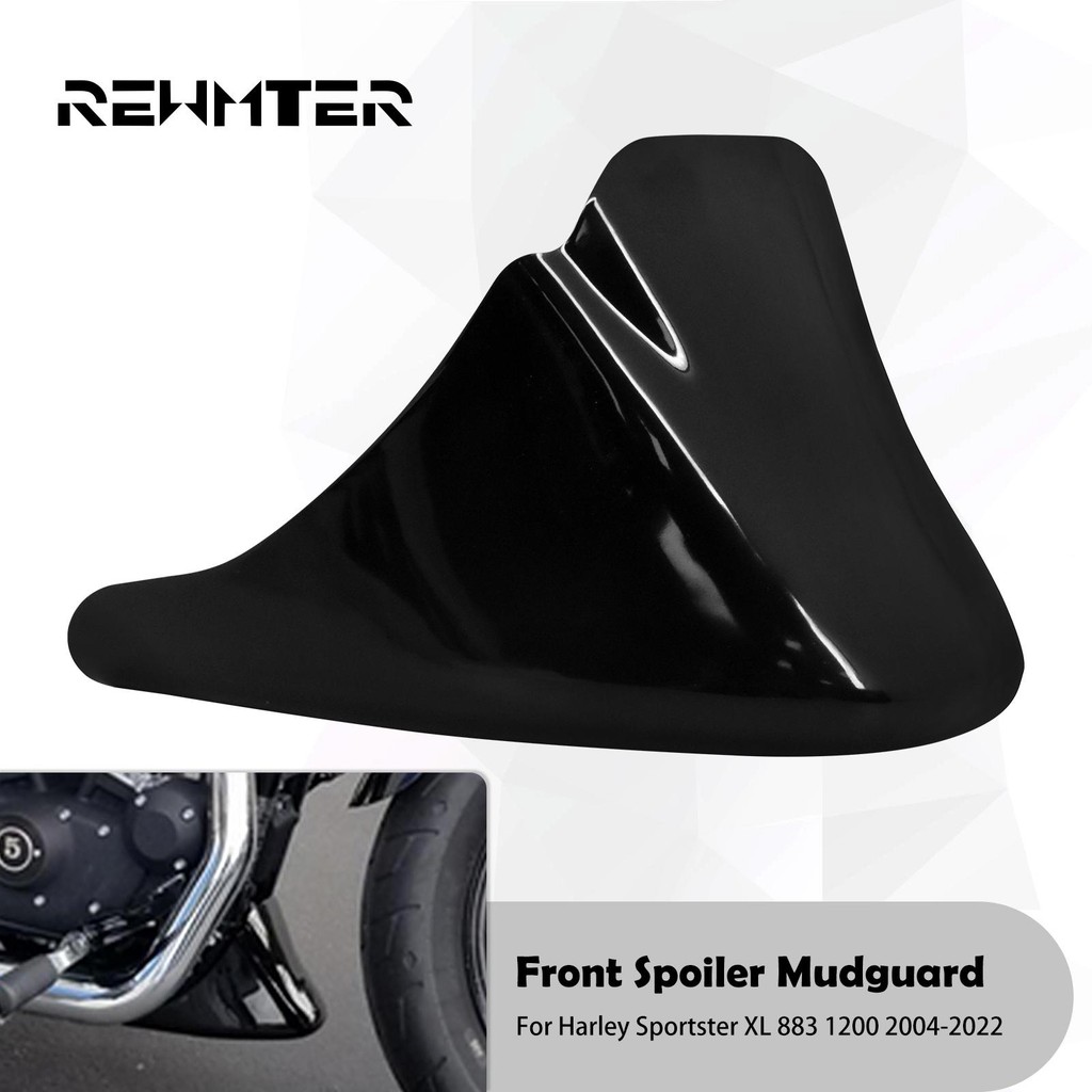 Gloss สีดําด้านหน้า Fender ด้านล่างสปอยเลอร์ Mudguard ฝาครอบ Fit สําหรับ Harley สําหรับ Sportster
