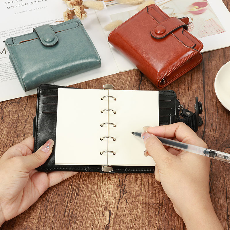 Mini Ring Notebook M5/A8 ขนาด Techo พร้อมแหวน 15 MM ออแกไนเซอร์ กระเป๋าสตางค์สีชมพูแบบพกพาสําหรับเด็กผู้หญิง
