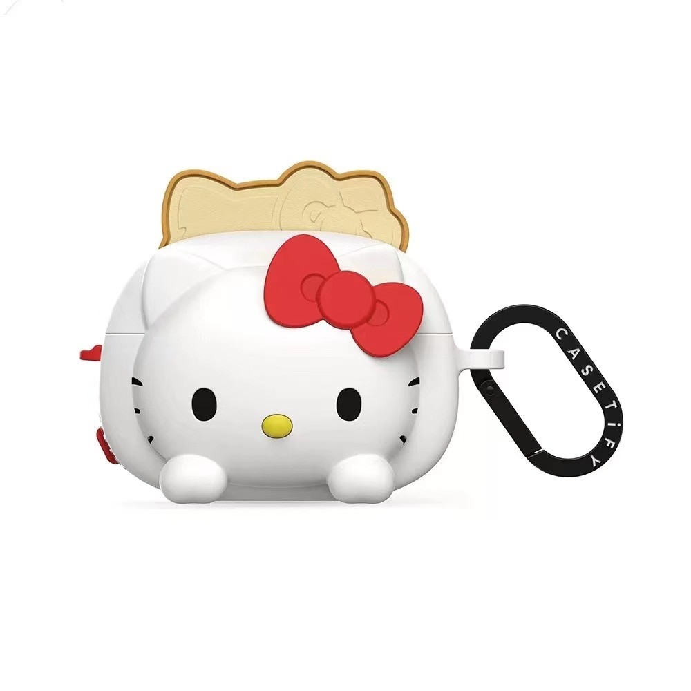 เคสหูฟังซิลิโคน Hello Kitty น่ารักสําหรับ AirPods Pro2 1 2 3 4 รุ่นการ์ตูนปกแข็ง