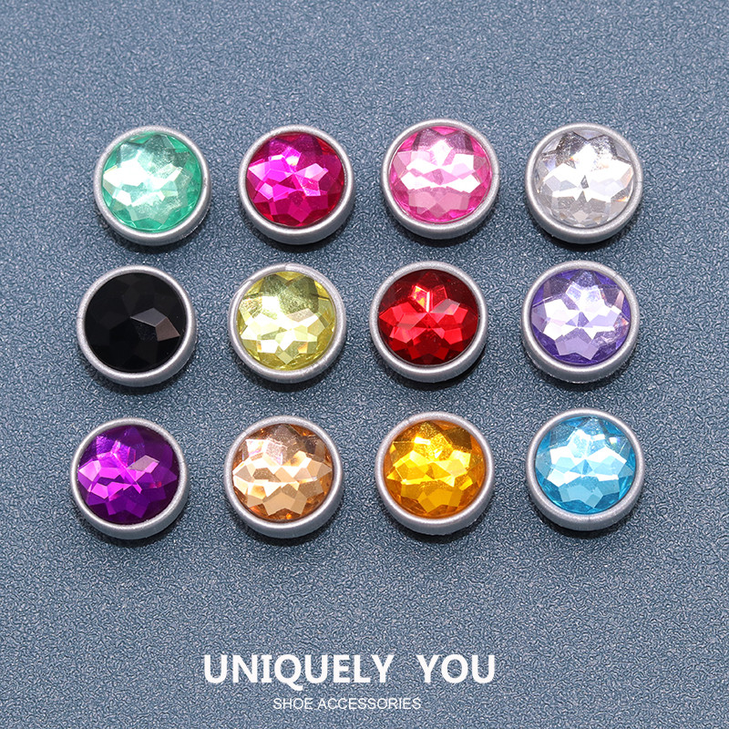 jibbitz crocs Metal colored gemstones DIY crocs jibbitz jibbitz crocs ของแทั