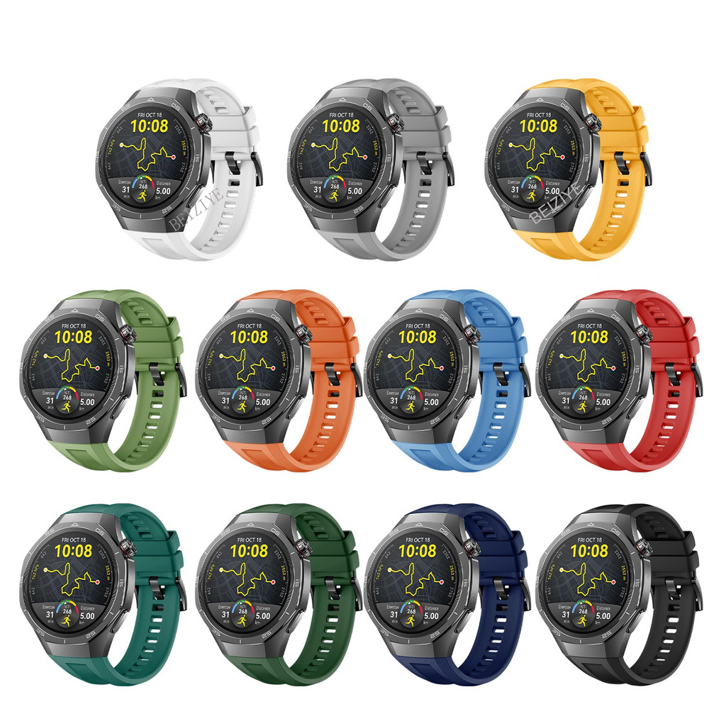 Original ซิลิโคนสําหรับ Huawei นาฬิกา GT 5 46 มม.SmartWatch กีฬาซิลิโคนสําหรับ Huawei GT5 Pro 46 มม.สายนาฬิกาสร้อยข้อมืออุปกรณ์เสริม