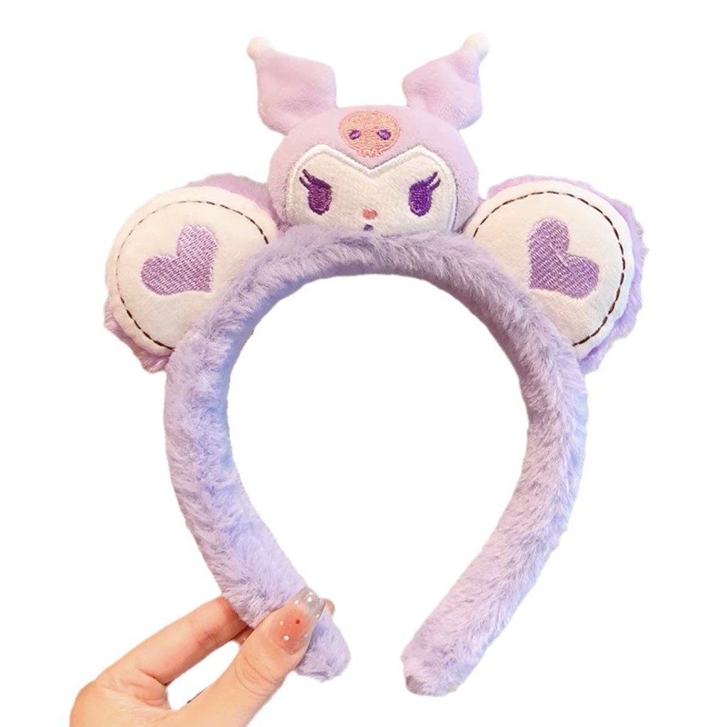 SANRIO ที่คาดผมตุ๊กตา ซานริโอ สไตล์เกาหลีสําหรับผู้หญิงที่คาดผมล้างหน้าแฟชั่นยางรัดผมสาวน่ารัก - รูปที่ 7