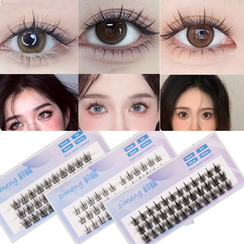 3d Cluster Eyelash Extension ชุดขนตาปลอม Strip แต่ละขนตา Eye Beauty Make Up