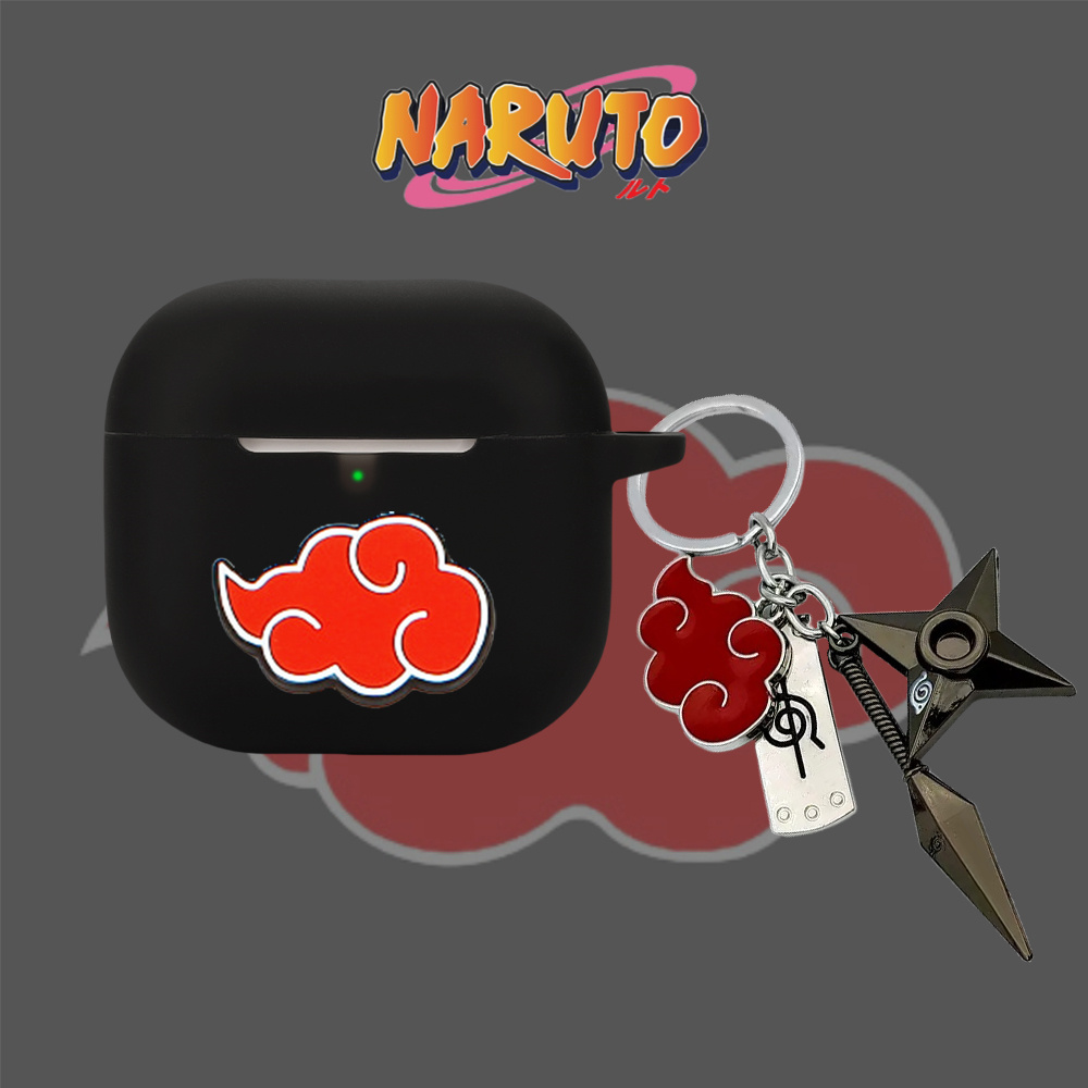 For AirPods 4 Case Cartoon Anime Naruto Keychain Pendant Compatible with AirPods 4 Silicone Soft Case Cute Shockproof Shell Case Protective Cover