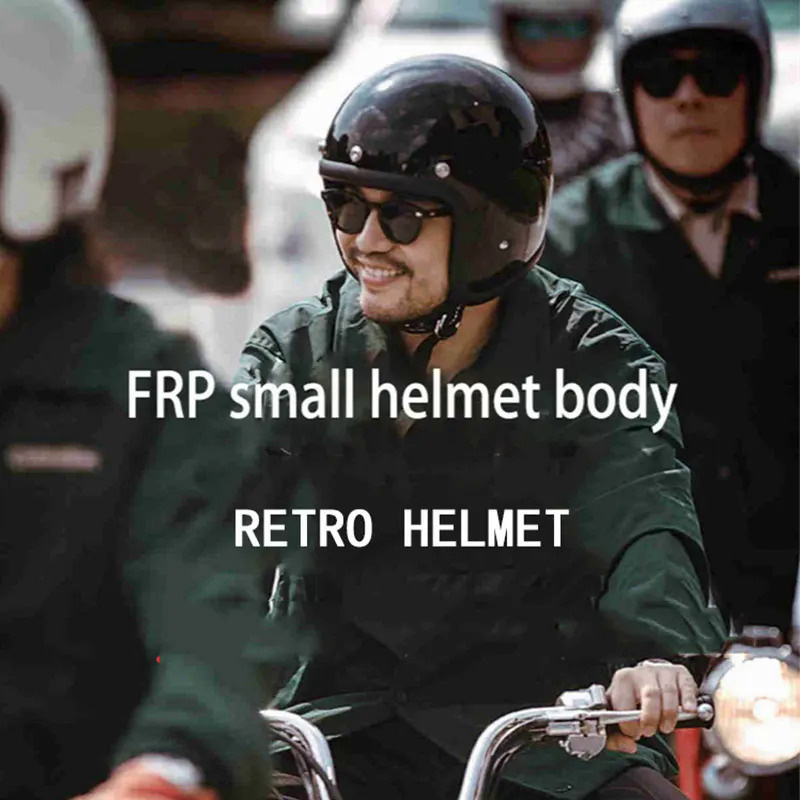 Retro TT&COCASCOS Open Face Motorcycle Helmet Genuine Vintage FiberGlass Scooter Riding 3/4 Jet Casc