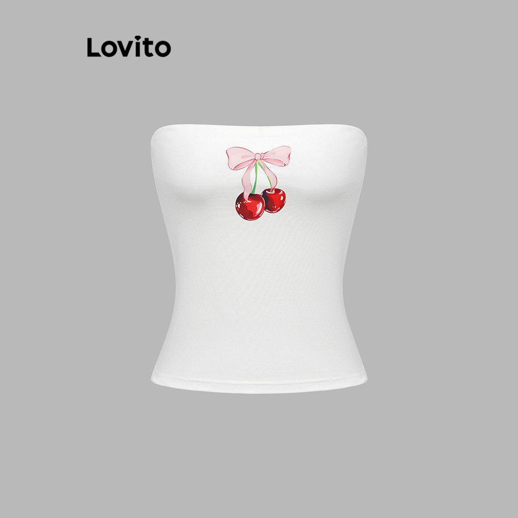Lovito เสื้อกล้ามสไตล์ลำลองสำหรับผู้หญิง L104ED289