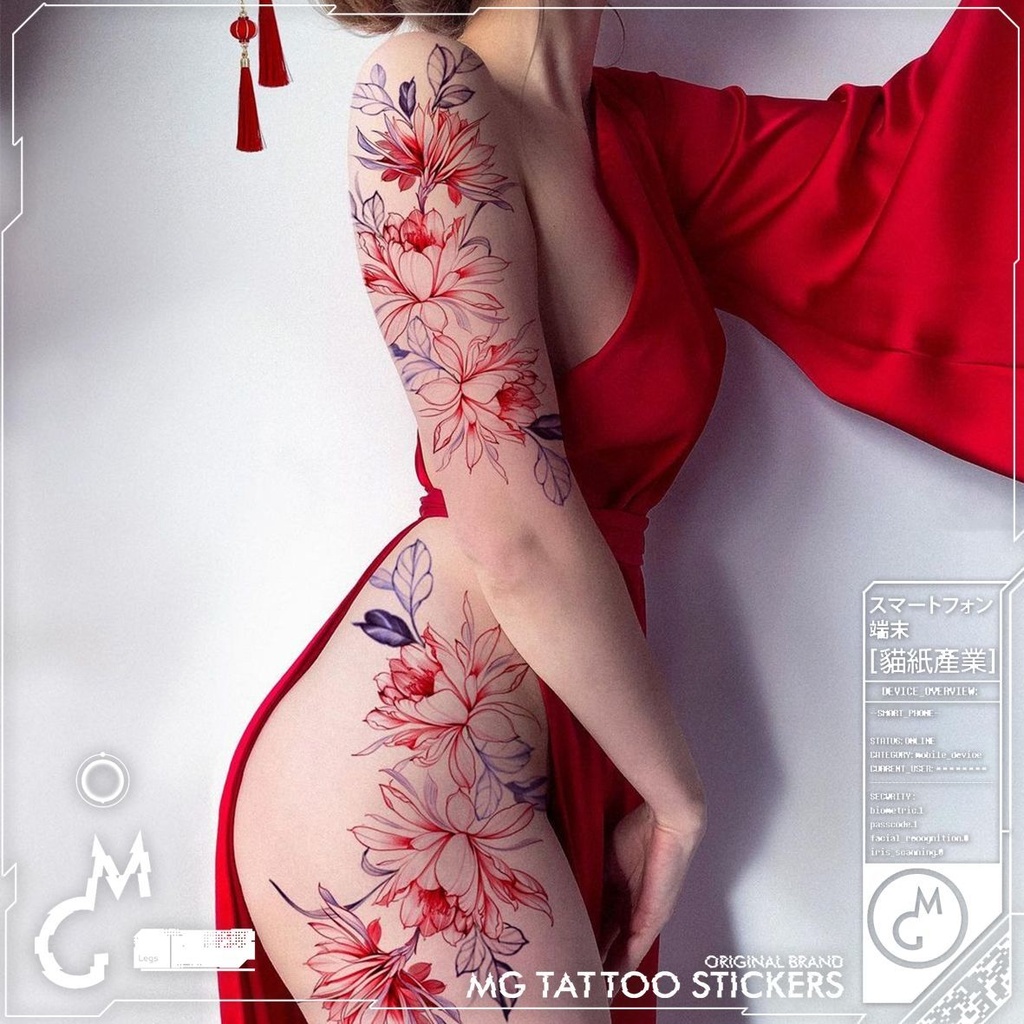 ♚-♚MG tattoo Beautiful Chinese Style Fake Romantic Travel Sexy Sister Waterproof