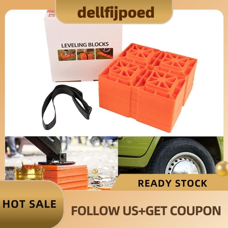 dellfijpoed5 Pack Heavy Duty Leveling Blocks, RV ล้อ Stopper รถ Tyre Anti-Slip Block สําหรับ Trailer, รถบรรทุก Universal