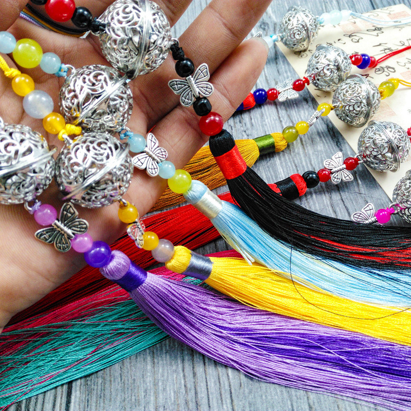 จี้พู่กระดิ่งโบราณ Qingxin DIY Hanfu จี้ห้อยเอวหูพกพา