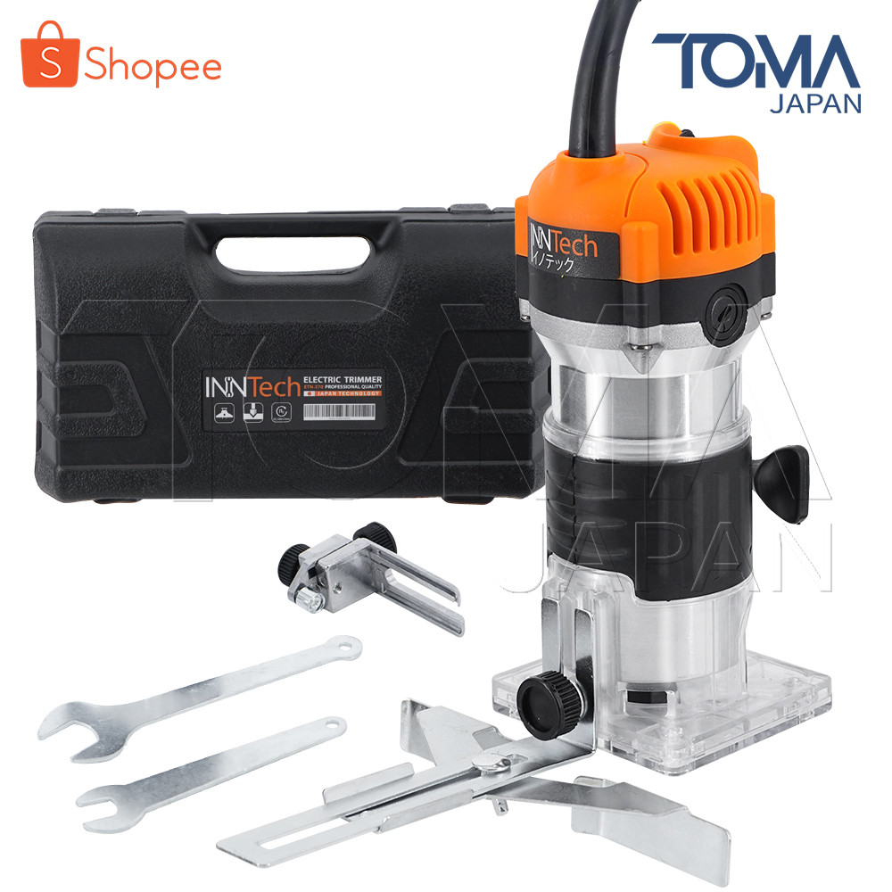 InnTech เครื่องเซาะร่อง เร้าเตอร์ ทริมเมอร์ 820 วัตต์ 1/4 นิ้ว เครื่องเซาะร่องไม้ Wood Trimmer รุ่น ETN-370