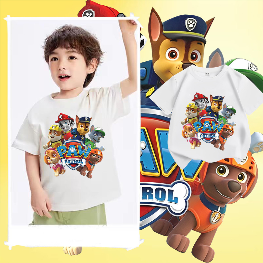 🎃🎃happy halloween!! paw patrol เสื้อผ้าเด็กแฟชั่น เสื้อยืดเด็กโต ลายเจ้าตูบสี่ขา  Paw Patrol Childre