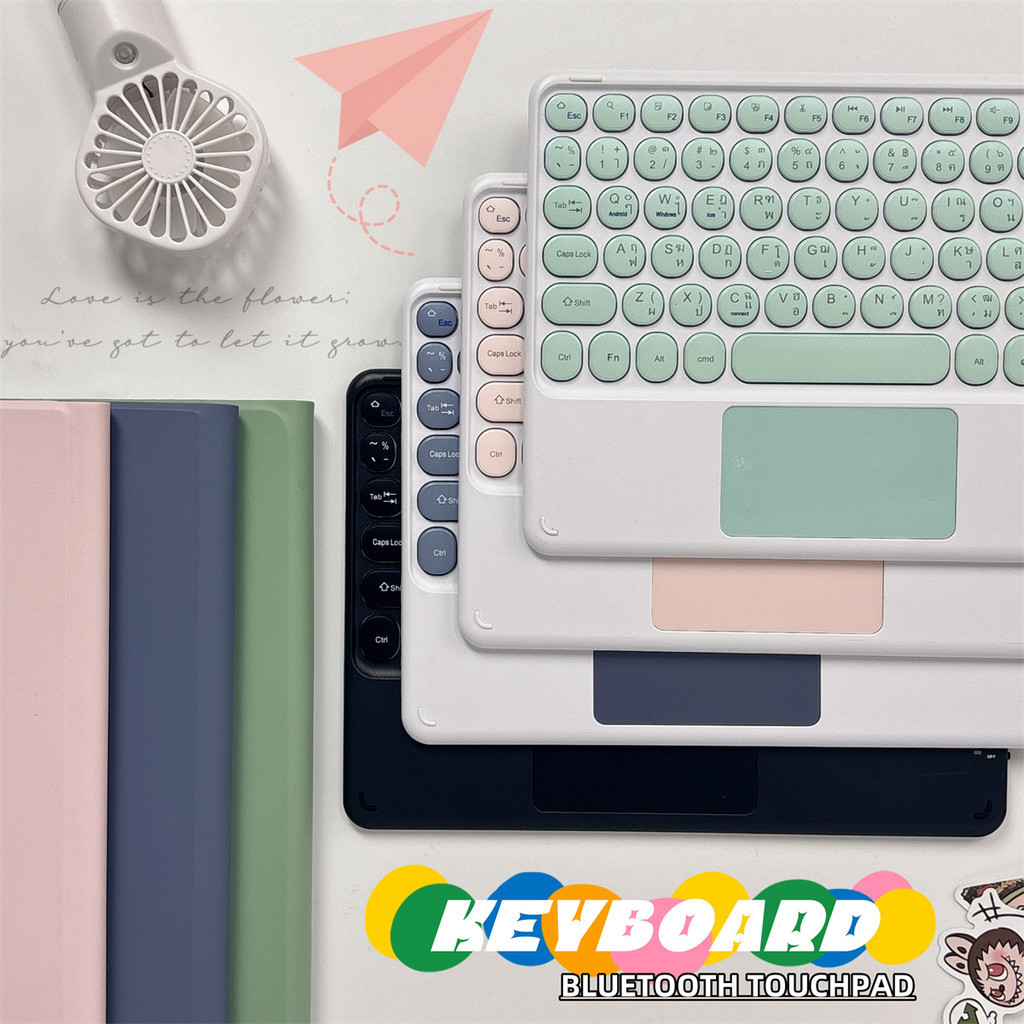 2024 Thai Bluetooth Keyboard Touch Pad คีย์บอร์ดไร้สาย รูปที่ 2